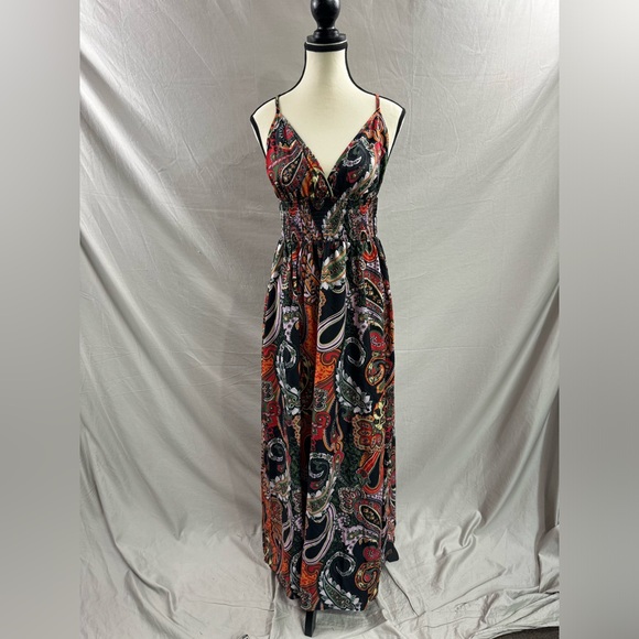 Boho Paisley Print Shirred Cami Maxi Dress - Picture 6 of 8